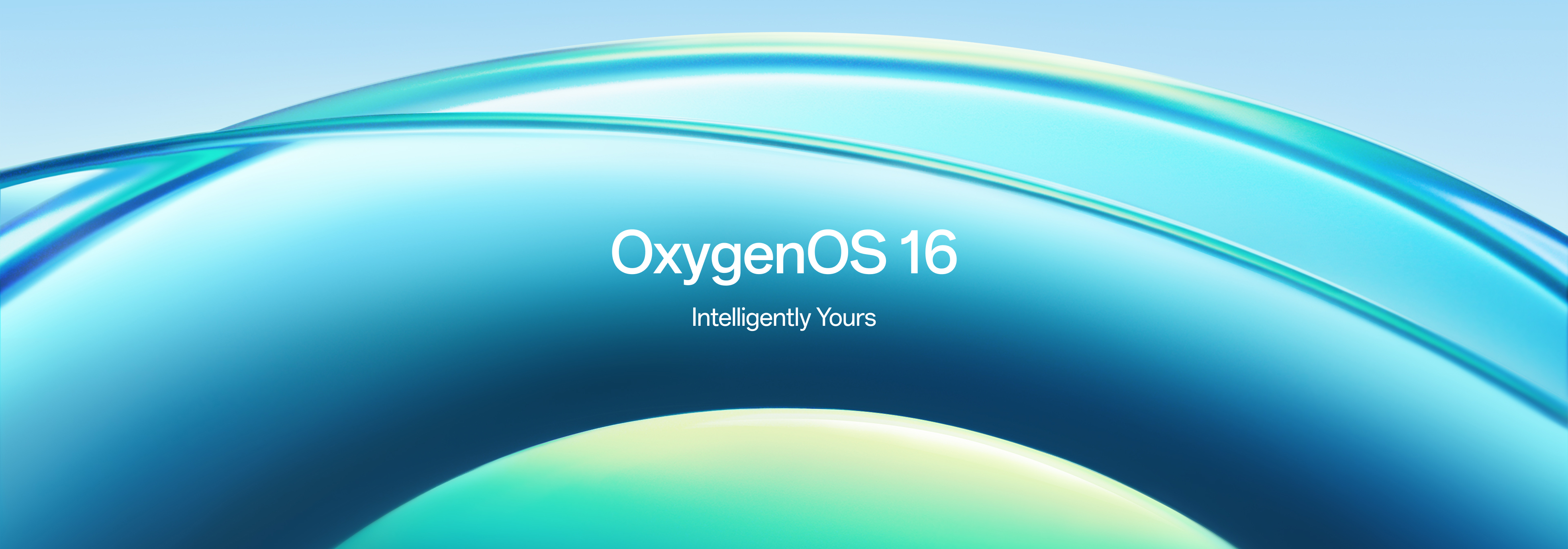 Colorful spherical logo with 'OxygenOS 16' and 'Speed meets AI' text.